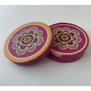 Vera Bradley Safari Sunset Coaster Set Of 8 NEW!!